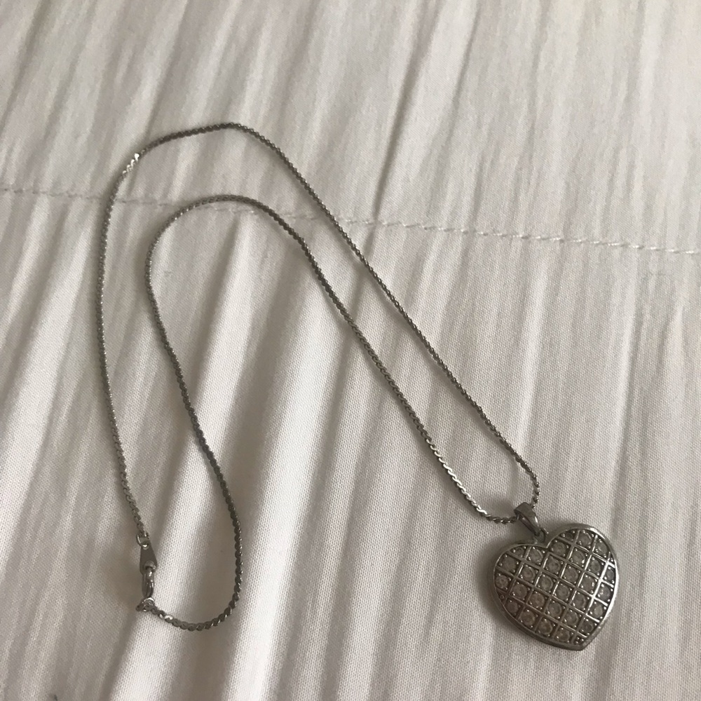 Silver heart necklace
